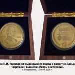 Медаль имени П.И. Рикорда вручена парапутешественнику Игорю Скикевичу за выдающийся вклад в развитие Дальнего Востока в области туризма и путешествий Медаль имени П.И. Рикорда вручена парапутешественнику Игорю Скикевичу за выдающийся вклад в развитие Дальнего Востока в области туризма и путешествий